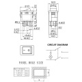 JEC JS-626PAL-Q-RB-3H 4PIN red rocker switch on off 6A 250V/10A 125V